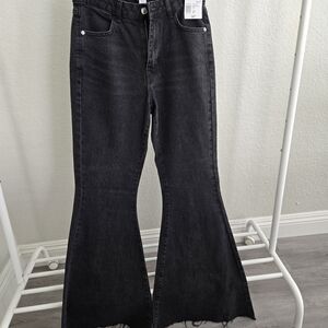 Forever 21 Black Flare Wide Leg Jeans